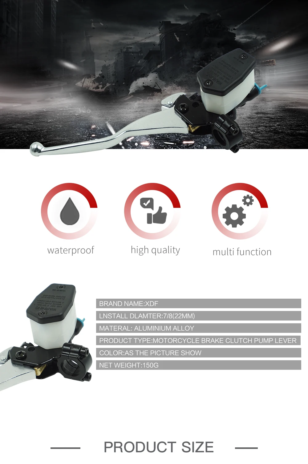 Мотоцикл Левый Arctic Cat главный тормозной цилиндр в сборе 1996-1998 454 1998-2003 250 300 400 500 0502-387
