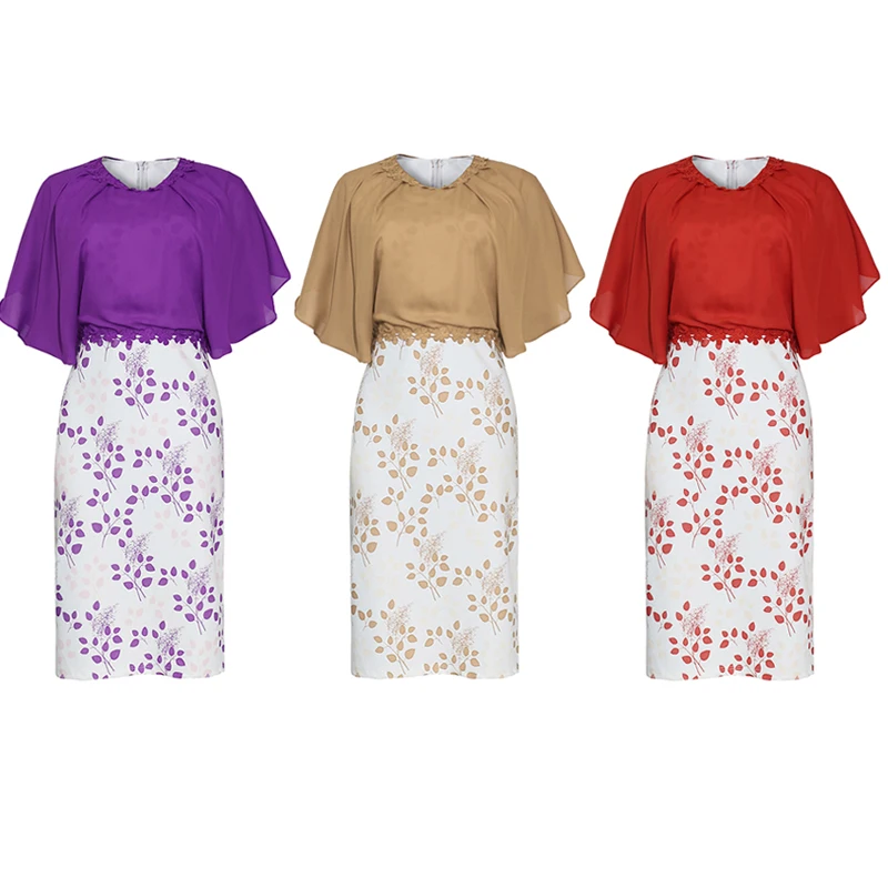 MD Women Plus Size Floral Dress Bat Sleeve Loose Dress African Print Dashiki Ankara Dresses Elegant Lady Robes 2020 New Arrival