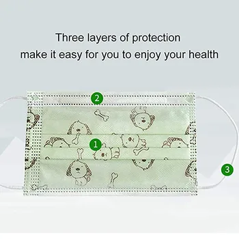 

Unisex Facemask 50 Piece Disposable Mouth-muffles Suitable For Animal Patterns For Children And Adults Mascarillas Health Care