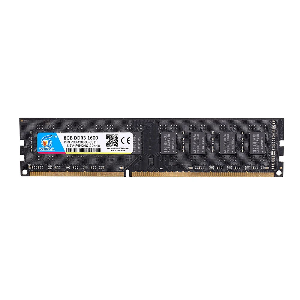 VEINEDA new Ram DDR3 8gb 4gb 1600 PC3-12800 Memory Ram 240pin 1.5V For All Intel And AMD Desktop ddr 3 1333