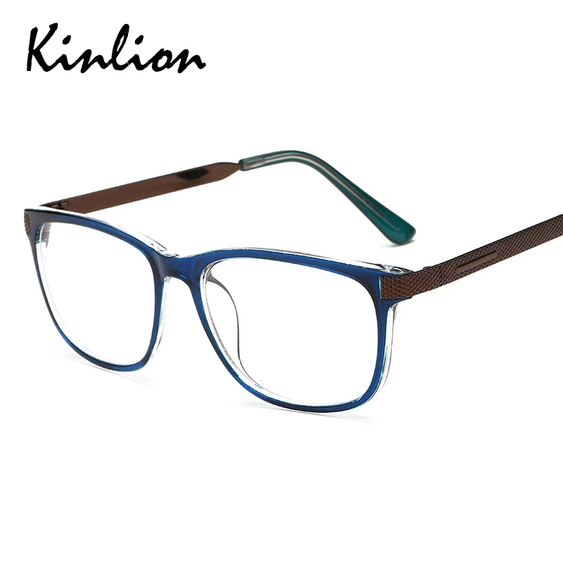 Kinlion, Ретро стиль, металлические оправы для очков, для женщин и мужчин, квадратные оптические очки, оправа для девушек, прозрачные очки по рецепту