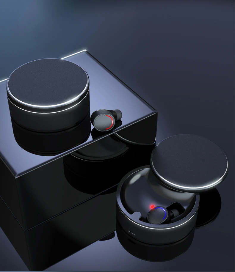 Беспроводная bluetooth-гарнитура HD, универсальная стереогарнитура с одной затычкой для ушей, чехол для зарядного устройства