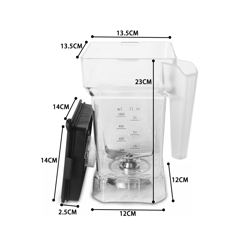 ITOP 1.5L Jar Assembly Blender Cup For Blender Stainless Steel Blade Sutiable For BD9001&BD9003 2