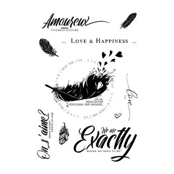 

French Clear Stamp for Scrapbooking Transparent Silicone Rubber DIY Photo Album Decor 3020
