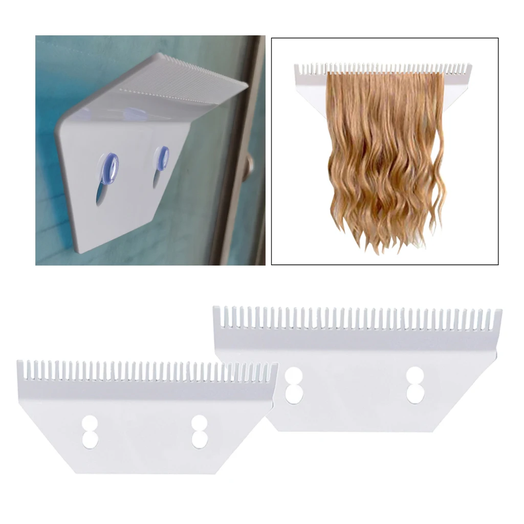 2x White Salon Hair Extension Wigs Sectioning Holder Organizer Rack Hanger