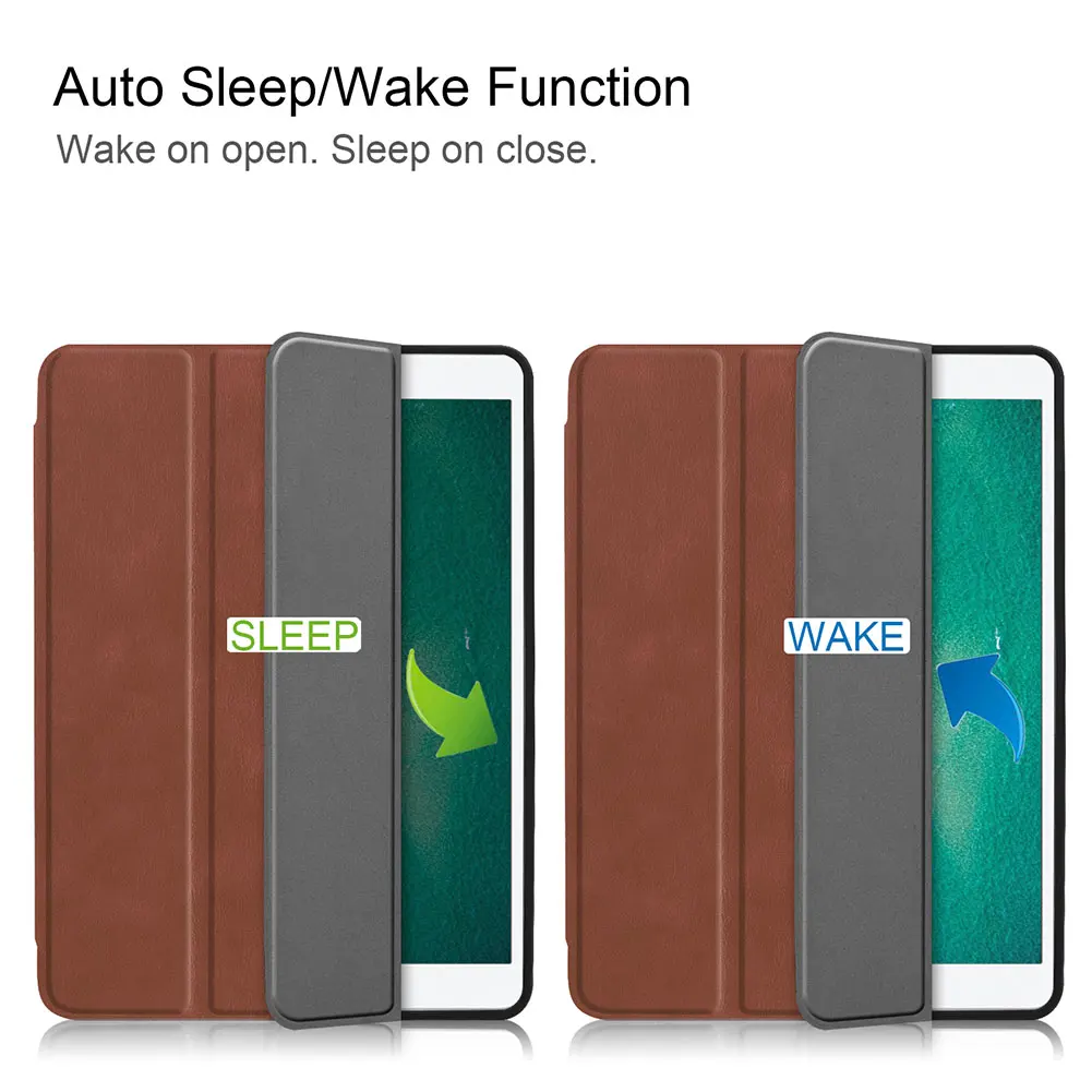 Auto Sleep Wake Smart Case For iPad 9.7" 5th 6th Generation Case Tri-Fold Leather Stand Cover For ipad Pro/Air/Air 2 9.7" Case