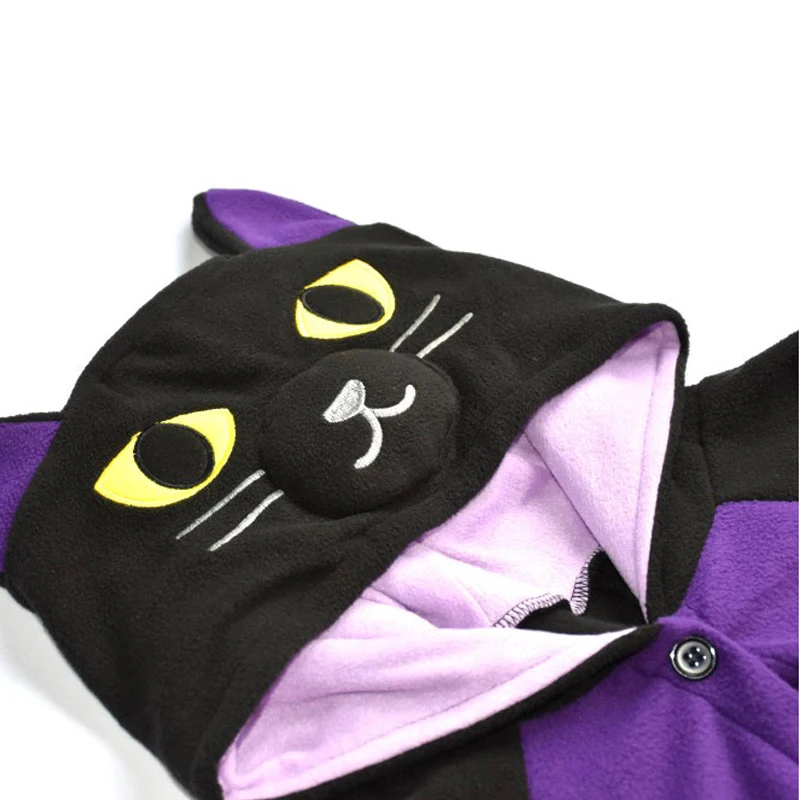 Кигуруми для взрослых женщин животных Черный кот Onesie живот фантазия цельный комбинезон флис свободные милые пижамы зимний спальный костюм