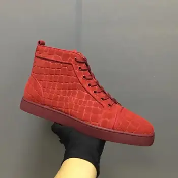 

Luxury Brand Chentel Noble red black color horsehair Leather Loafers Men Casual Shoes Party Dress Shoes Men Flats Sneakers