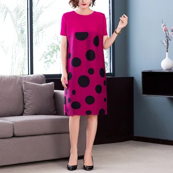 

Summer New Korean Loose Pleated Polka Dot Dress Women's Fashion Dress