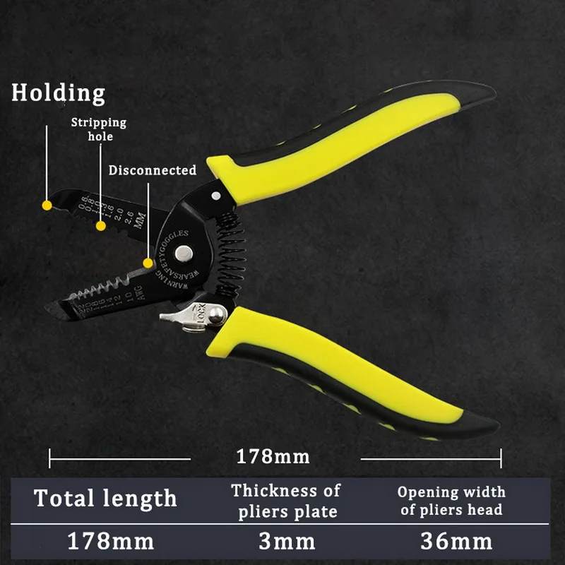 Многофункциональные щипцы для зачистки проводов, ручные Обжимные щипцы, инструменты электрика, инструмент для зачистки проводов, обжимной резак, аксессуары для ручного инструмента