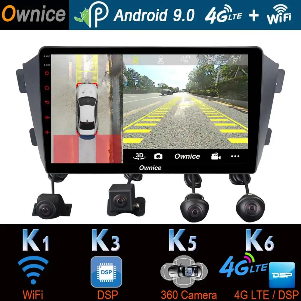 360 ° панорамный 4G LTE WiFi Android 9,0 8Core 4G+ 64G SPDIF DSP CarPlay автомобильный мультимедийный плеер для Geely GX7 SX7 2012- gps радио