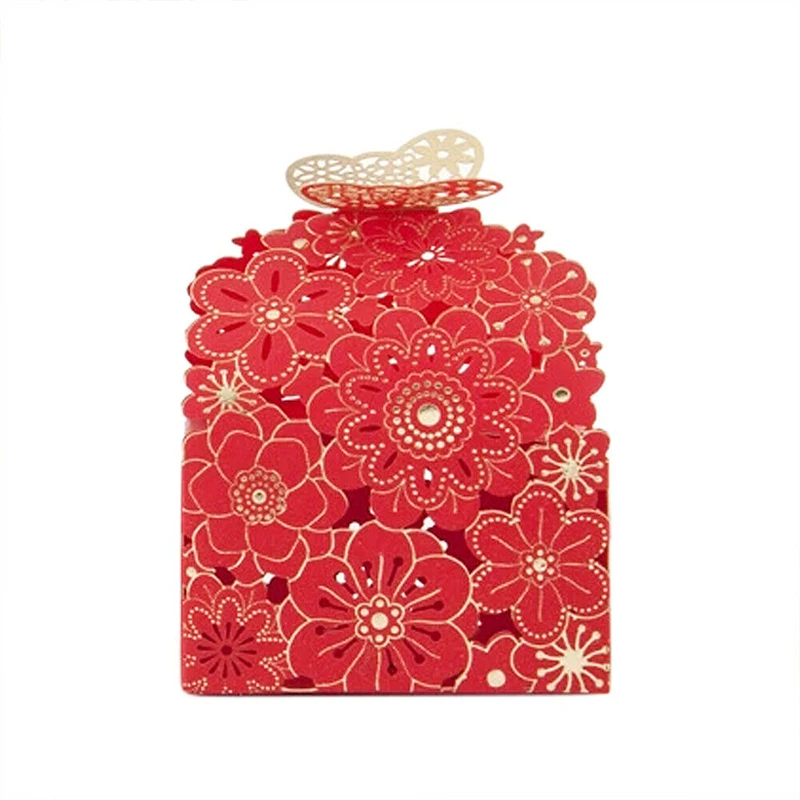 

10pcs/Set Candy Box Support Gift Storage Chocolate Baby Shower Favor Flower Butterfly Decor Festival Party Supply