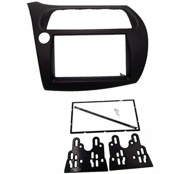 

Double Din Fascia Radio Dvd Stereo Cd Panel Dash Mounting Installation Trim Kit Face Frame Bezel for Honda Civic 2006-2011 Radio