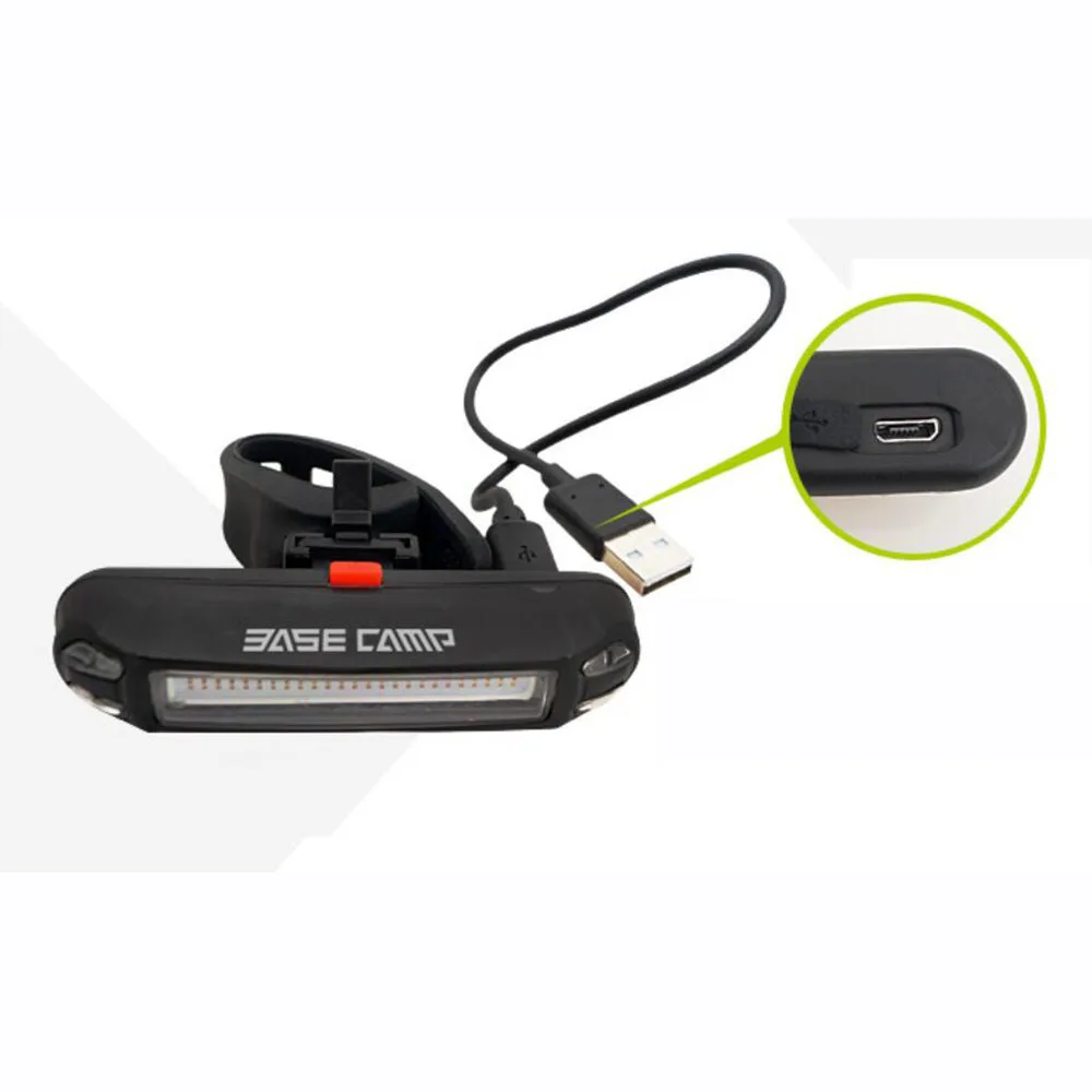 BaseCamp Водонепроницаемые фары с usb зарядкой MTB велосипед Предупреждение льный задний фонарь 90 градусов Регулируемые задние фонари