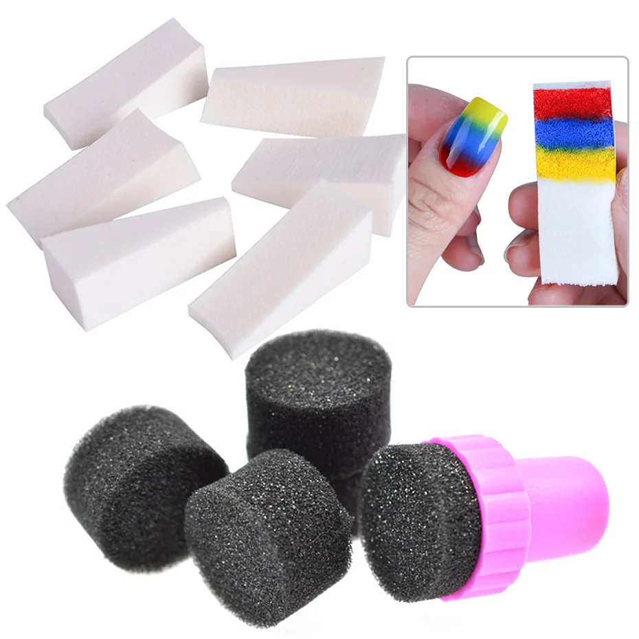 Soft Sponges Gradient Nail Stamper Gel Polish Printing Tools Change Color Template Stamping DIY Image Nail Art Manicure 1