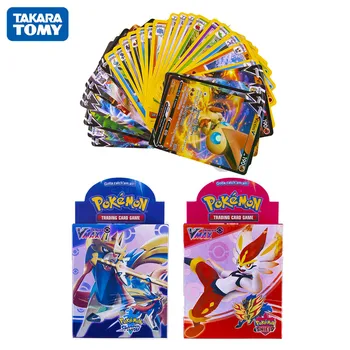

50pcs Pokemon Card Sword & Shield New Edition Vmax And V Cards Collectible Trading Card Game