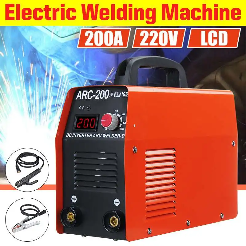 

1 Set 220V 20-200A Arc Welder Welding Machine Digital Display MMA ARC ZX7-200 Welder Inverter Advanced Torch Welding Tools