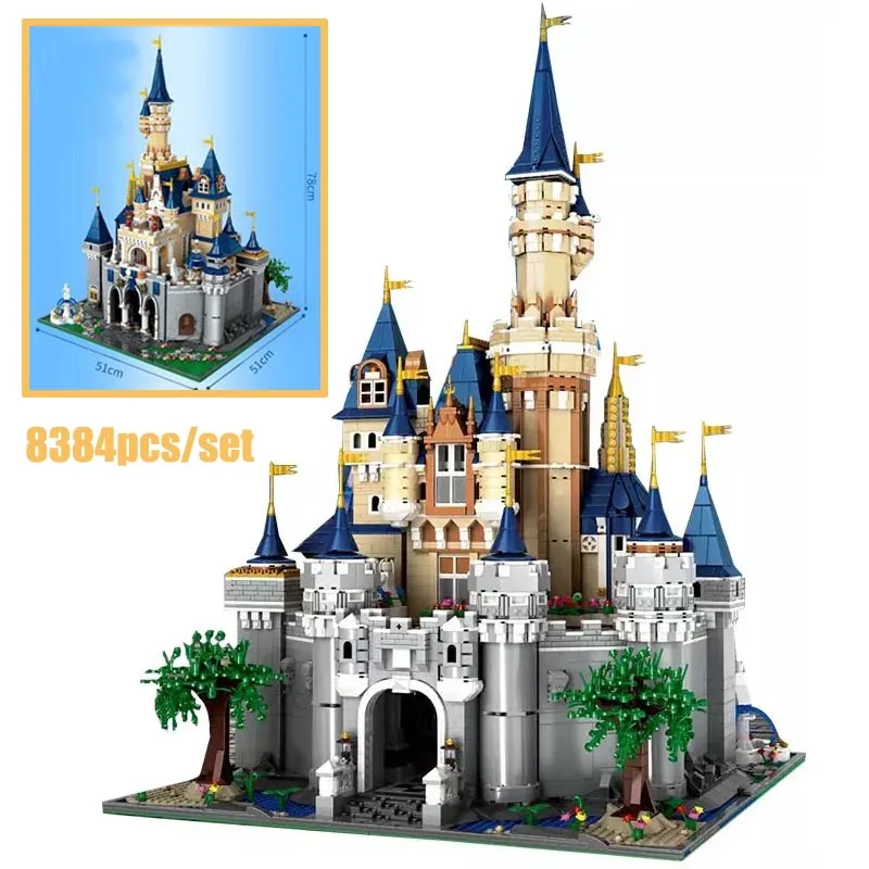 

2019 new 8388Pcs Paradise Princess Cinderella Dream Castle Creator UCS Set Building Blocks Bricks fitlegoingsKids Christmas Toys