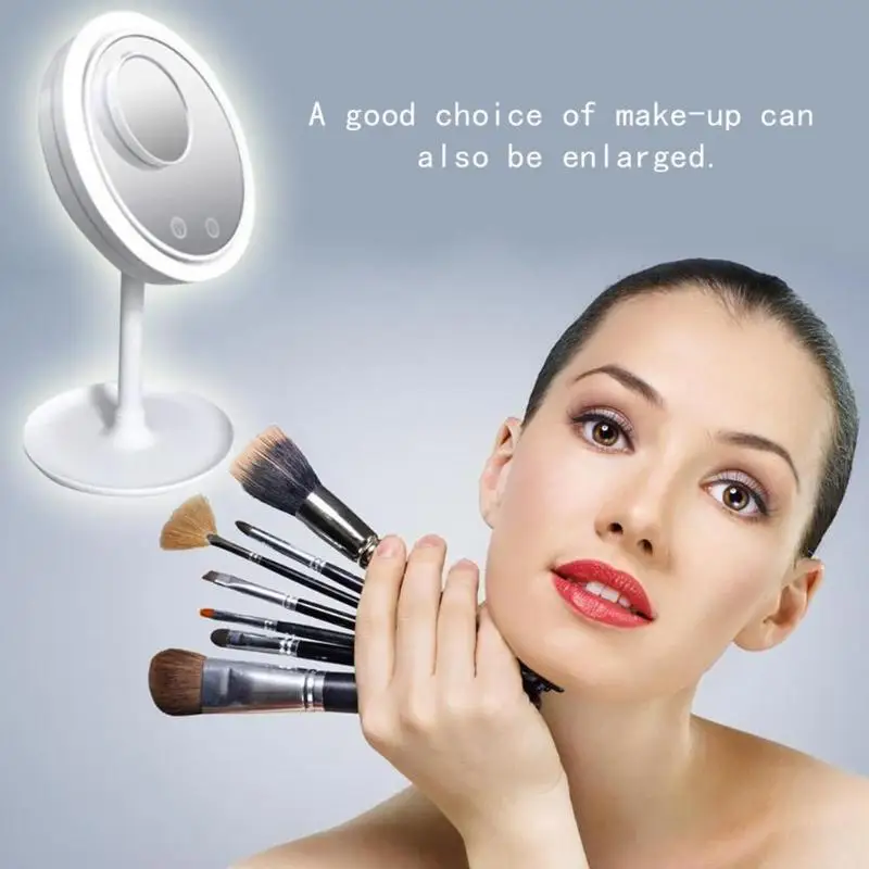 LED Makeup Mirrors 1PC 5x Makeup Mirror With Fan Makeup Mirror Three-in-one Lighted Mirrors with Fan Beauty Makeup Mirror