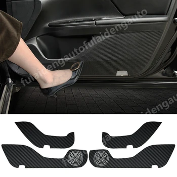 

4pcs For Honda Accord 2014-2017 Carbon fiber leather Side Door Anti Kick Pad Protective cover trim Car Styling Accessories