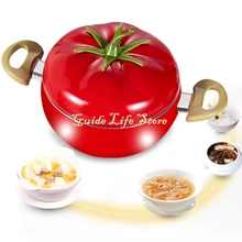 3 слоя алюминиевый кухонный суповый горшок с антипригарным фруктовым соусом сковорода котел в форме помидора без пара бытовые кухонные принадлежности