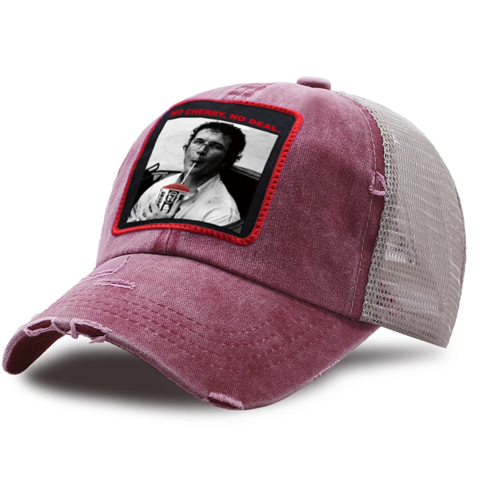 

No Cherry No Deal Baseball Cap Men Women Outdoor Sports Mesh Hats Unisex Hip Hop Cotton Hat Harajuku Washed Snapback Caps
