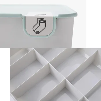 

15 Grids Storage Box Compartment Underwear Bra Socks Container Finishing Box Desktop Sundry Drawer Organizers with Logo