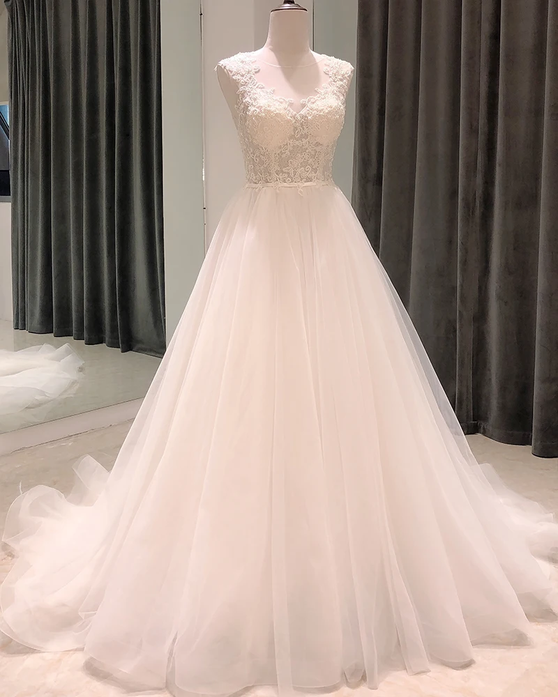 SL8089 Customized 2020 wedding dress bride wedding gowns elegant lace plus  size robe mariage femme simple beach wedding dress - AliExpress 320