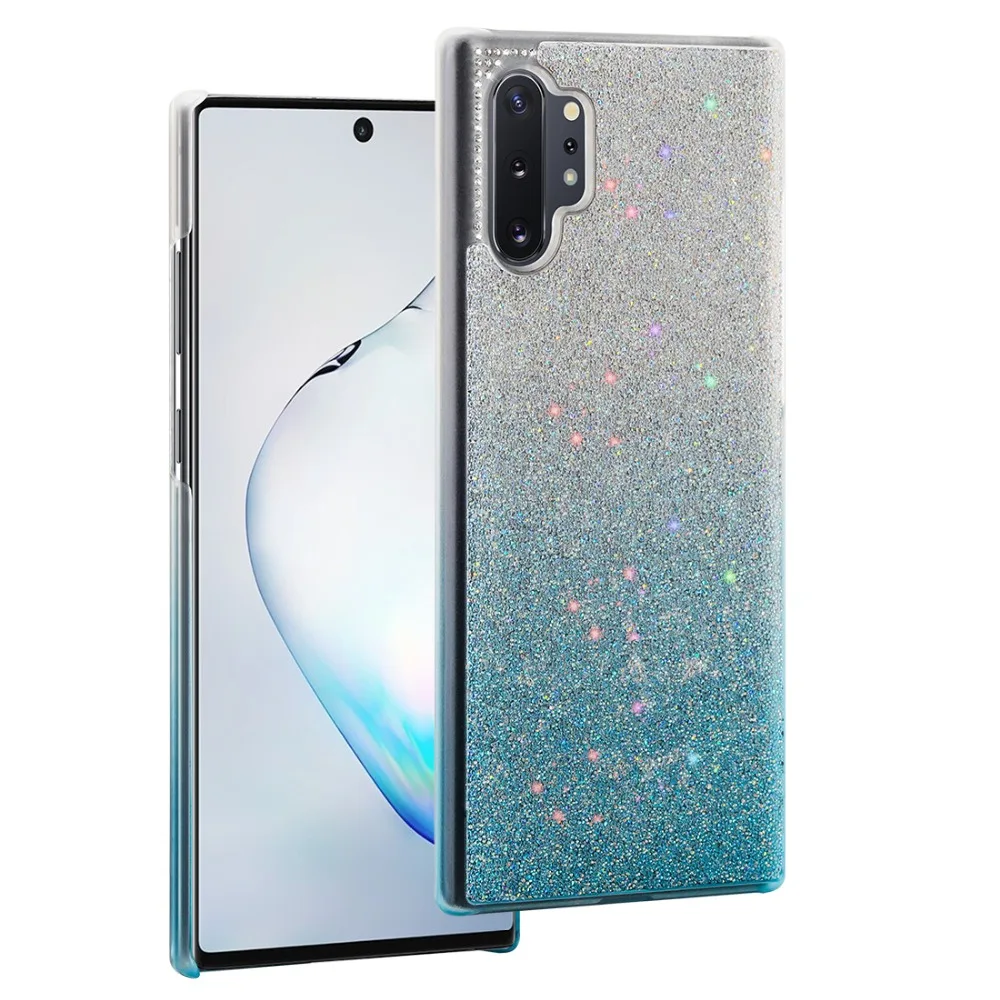 Модный сверкающий блестящий чехол для телефона samsung Galaxy Note 10 Plus порошок блестки Алмазная крышка для Galaxy Note 10 Plus