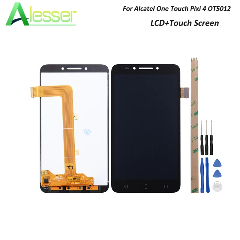 Alesser для Alcatel One Touch Pixi 4 5012 OT5012 OT 5012 OT-5012 ЖК-дисплей и сенсорный экран в сборе Ремонт Часть+ Инструменты