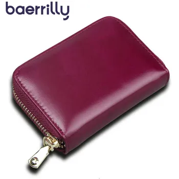 

High-quality Ladies Coin Purse Wallet Rfid Card Holders Oil Wax Genuine Leather Female Passport Cover Wallet For Credit Cards