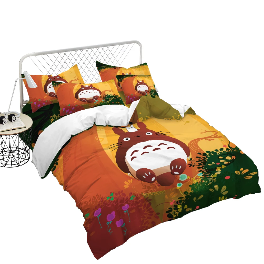 Тоторо постельное белье с аниме наборы домашний текстиль один двойной полный