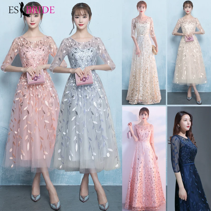 Plus Size Avondjurken Lange ES30081 Elegante V-hals Applique Lace Tulle A-lijn Half Sleeve Roze Party Dress robe soiree 2019 Plus Size Avondjurken Lange ES30081 Elegante V-hals Applique Lace Tulle A-lijn Half Sleeve Roze Party Dress robe soiree 2019