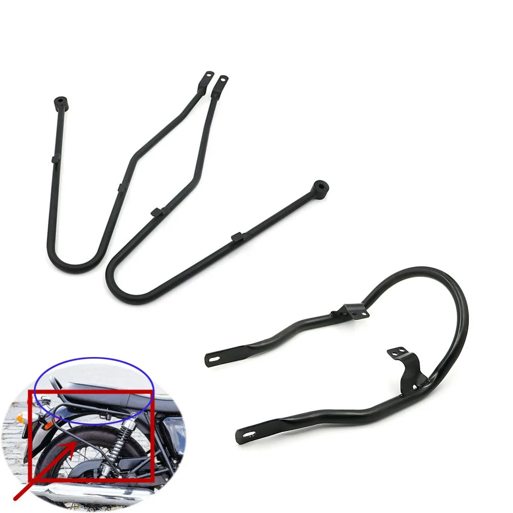 

Saddlebag Bag Support Bracket + Rear Rack Passenger Handgrip Black For Triumph Bonneville T100 / SE T100 2006-2014