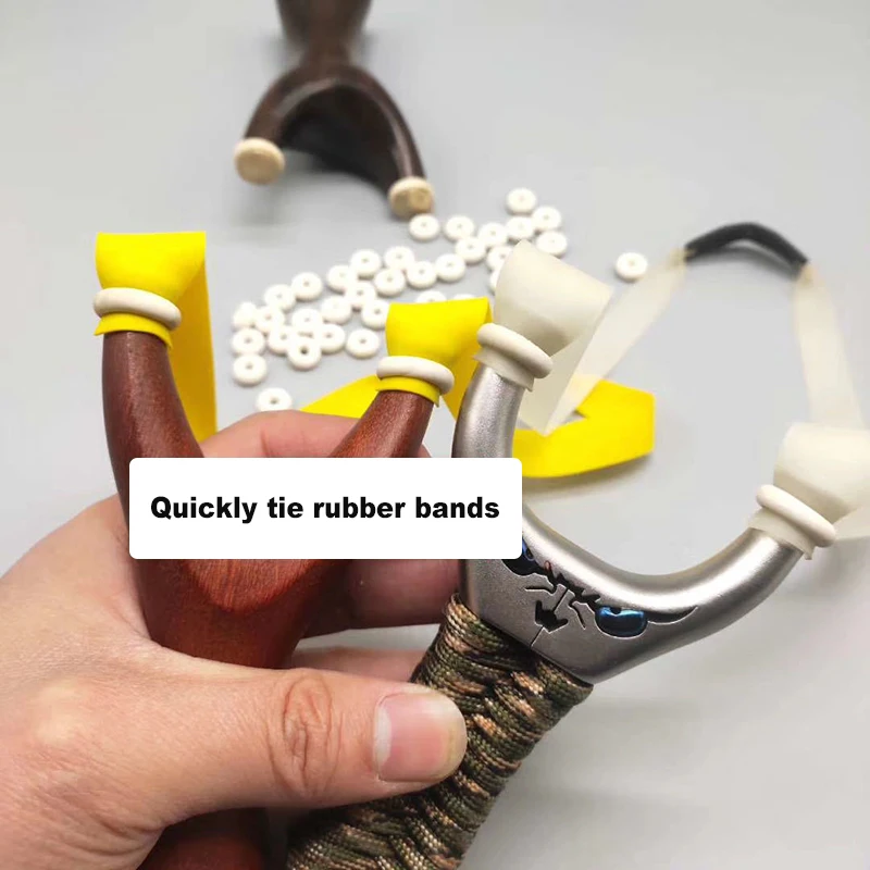 Tying Rubber Bands Rubber Rings Slingshot Bow Head Flat Bands Quick Installation Professional Slingshot Accessories slingshot rubber band
