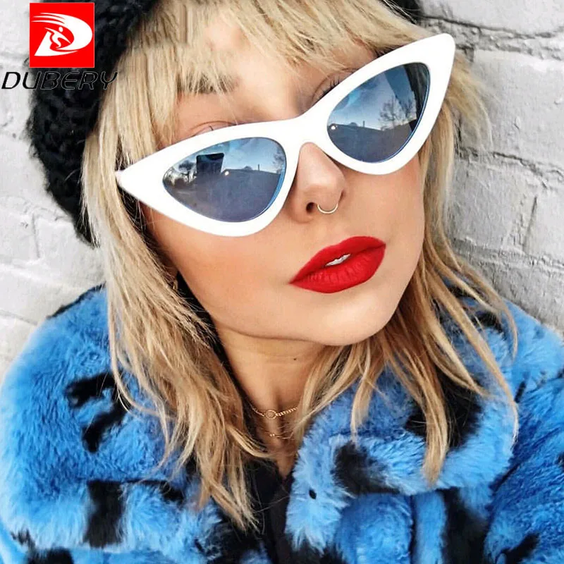 DUBERY Lunette Soleil Femme белые солнцезащитные очки &quotкошачий глаз&quot женские роскошные