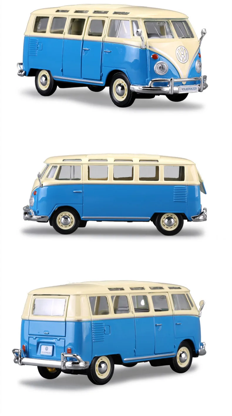 Модель автомобиля Maisto 1:24 Volkswagen Bus Samba, модель автомобиля из сплава, модель автомобиля для литья под давлением, модель автомобиля, украшение автомобиля, коллекция, подарочная игрушка