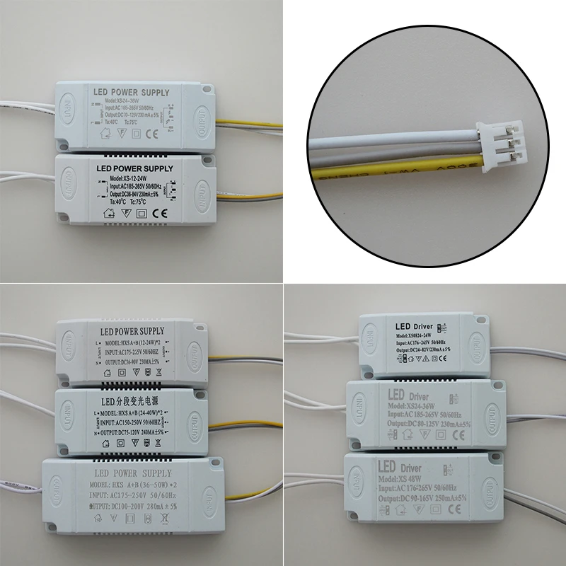 AC176-265V LED Driver Segmented Ceiling Lamp Light Transformer Constant Current Power Supply 24-36W/36-48W/36-50W 230mA