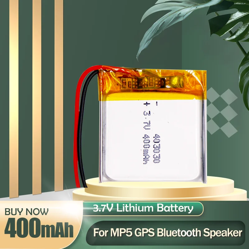 Литий-полимерная аккумуляторная батарея для MP3 MP4 GPS DVR 3 7 в 400 мАч 403030 светодиодный