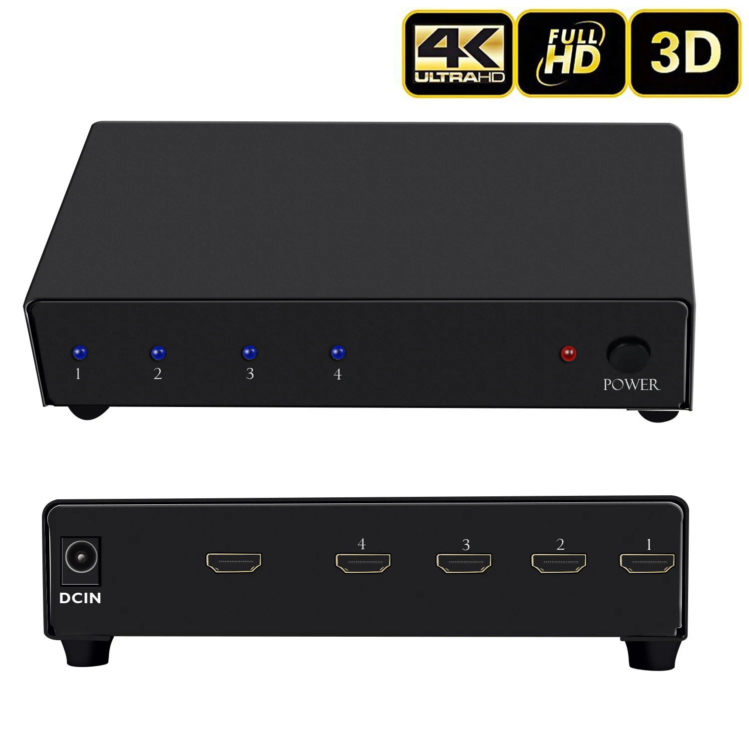4K X 2K Splitter Full Hd 1080P Video Switcher Compatibile Hdmi Switcher 1X4 Doppio Display Per Tv Hdtv Dvd Av Ps3 Xbox