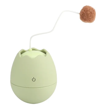 

Durable Exercise Cat Toy Pet Cats Automatic 360 Degree Rotation Ball Toy Tumbler with Detachable Cat Teaser Green cat Supplies