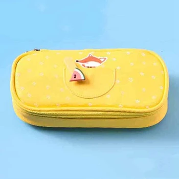 

Kawaii Big Pencil Case Zipper Large Capacity Cute Pencil Box Portable Storage Bag School Supplies Multifunctional Stationery Box