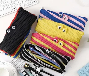 

Cute Monster Zipper Pencil Case Kawaii Coin Purse Makeup Storage Kpop Pencilcase Korea Stationery School Office Supplies Penalty