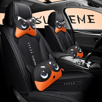 

Full Coverage Eco-leather auto seats covers PU Leather Car Seat Covers for lada 2107 2110 2114 grant kalina largus priora