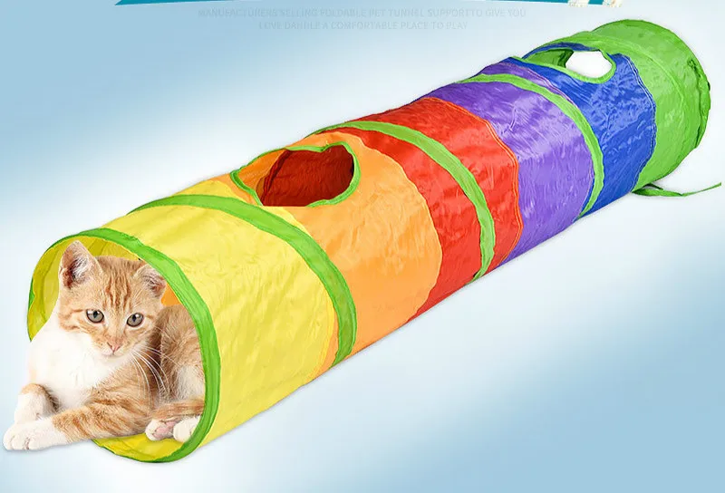 Pet игрушка для котов супер длинный буровой туннель можно свободно комбинировать с радугой сплайсинга Кошка Туннель товары для домашних