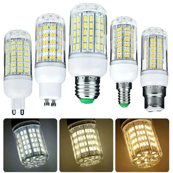 1000 루멘 LED 옥수수 전구, 나사 베이스 중립 백색 램프, 360 광선, 6W, 12W, 15W, 20W, 25W, 110V, 220V, E27, B22, E14, G9, GU10