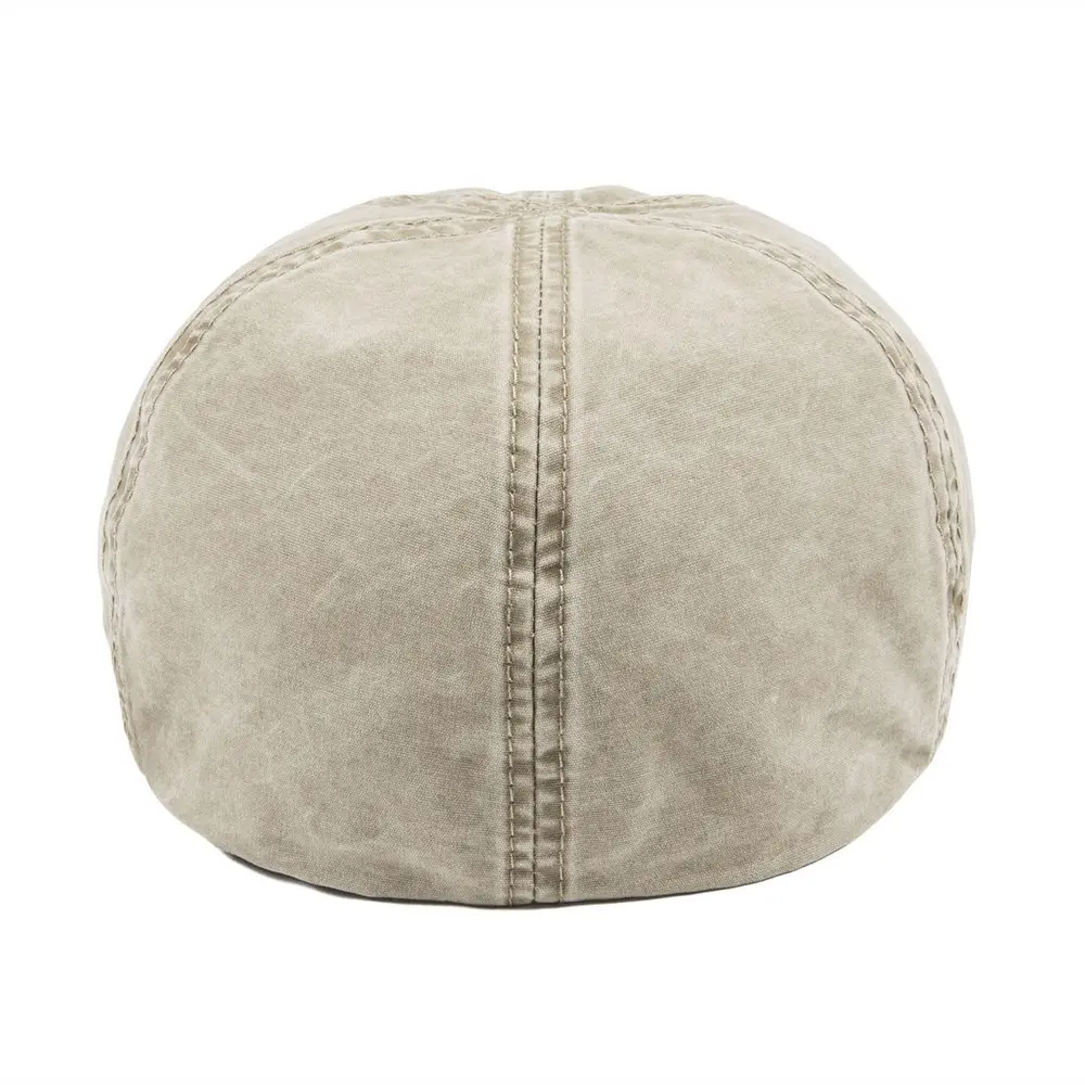 Cotton Newsboy Cap Men Ivy Flat 6 Panel 