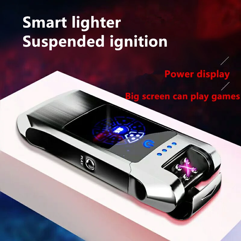  JOBON Metal Flameless Torch Windproof Lighter Double Arc Pulse Dice play screem Ligthers fingerprin