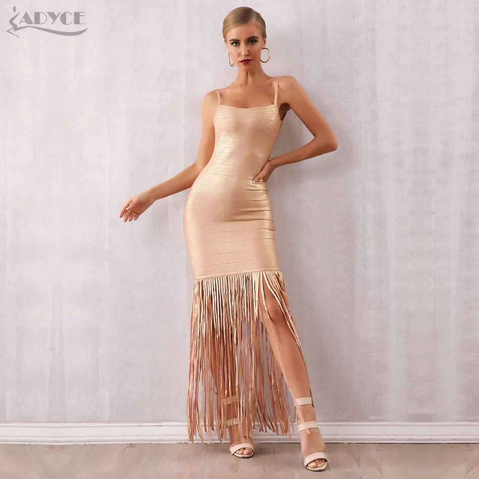 Adyce 2021 Новое летнее макси платье с кисточками женское Бандажное Vestidos сексуальное