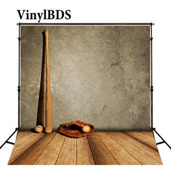 

VinylBDS Background 5x7ft Sports Backdrops Kids Baseball Feest Photos Backdrops Vintage Wooden Background For Kids Photo Shoot